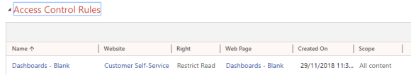 Blank Page - Access Control Rule