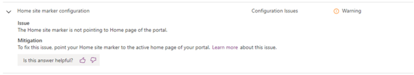Home Site Marker Configuration