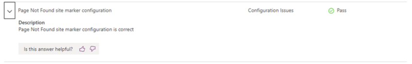 Page Not Found Site Marker Configuration